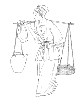 A coloring page of chinese clothing